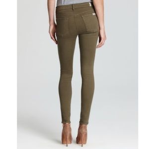 7 for All Mankind Green Skinny Jeans